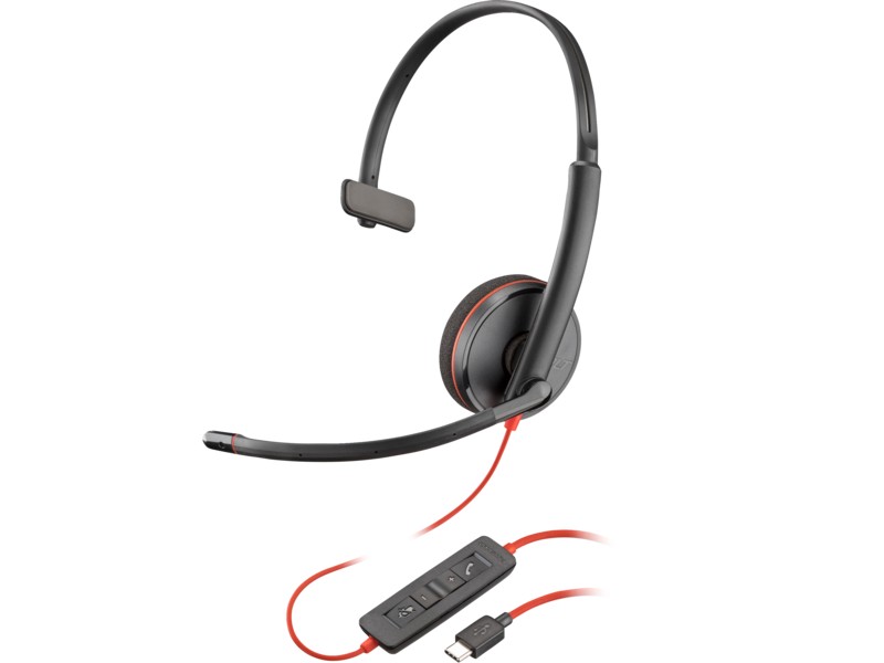 Casti Poly Blackwire 3210 / USB-C / Black photo 1