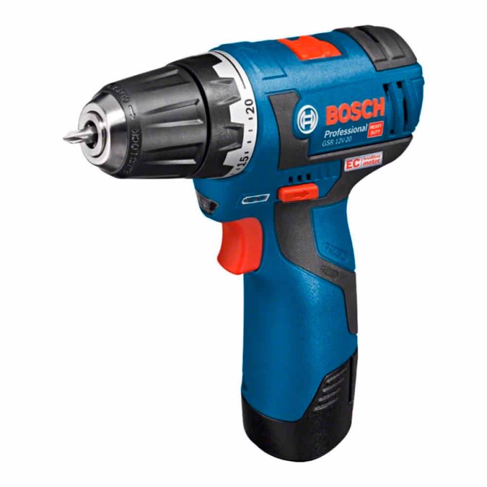Masina de gaurit si insurubat  cu acumulator Bosch GSR 12V-20 2x2.0Ah, 06019D4001 