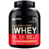 Сывороточный протеин Optimum Nutrition Gold Standard 100% WHEY Strawberry Banana 5lb thumbnav 1