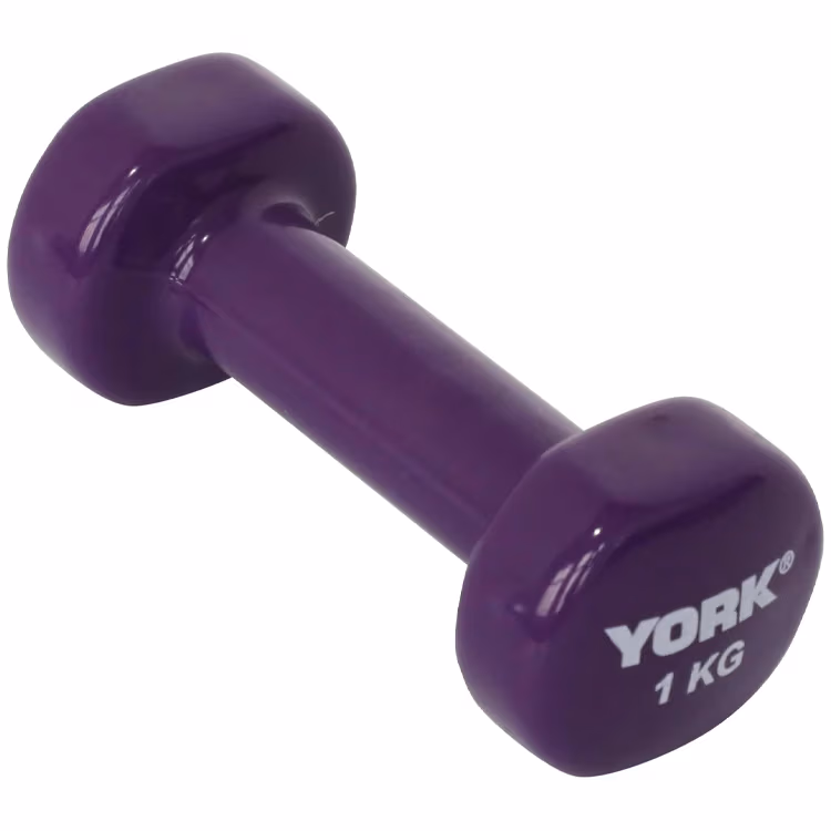 Gantera 1 kg YORK Vinyl Dipped Dumbbells (Fitbell) 