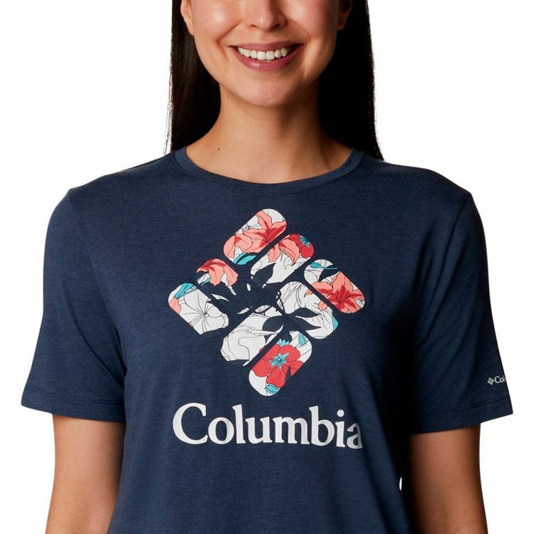 Polo Columbia Bluebird Day Relaxed Crew Neck XS Albastru Femei photo 3