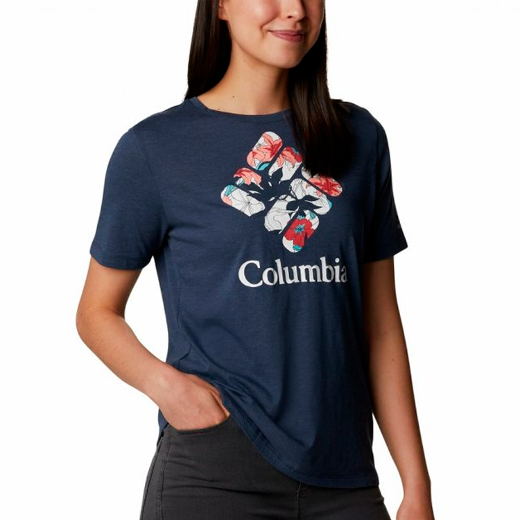 Polo Columbia Bluebird Day Relaxed Crew Neck XS Albastru Femei photo 5