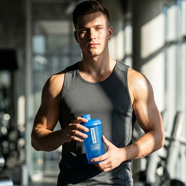 Шейкер Nutrend CHANGING THE WORLD OF SPORTS NUTRITION BLUE photo 4