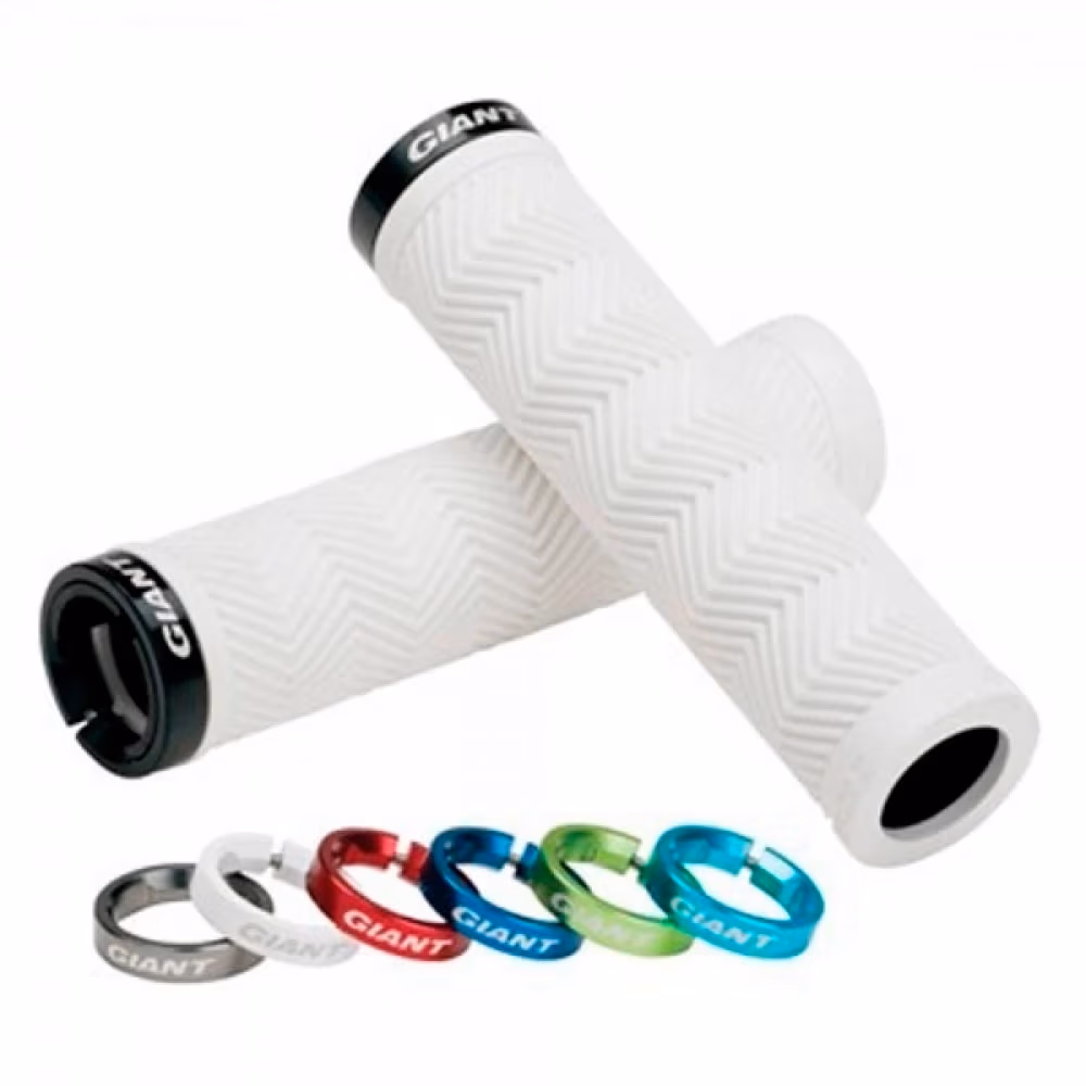 Грипсы Giant GNT SOLE­O MTB WHITE GRIP WRED LOCK­ON