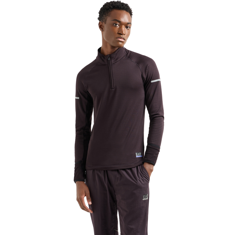 Hanorac pt bărbați EA7 EMPORIO ARMANI DYNAMIC ATHLETE LONG-SLEEVED JUMPER S Bordo photo 5