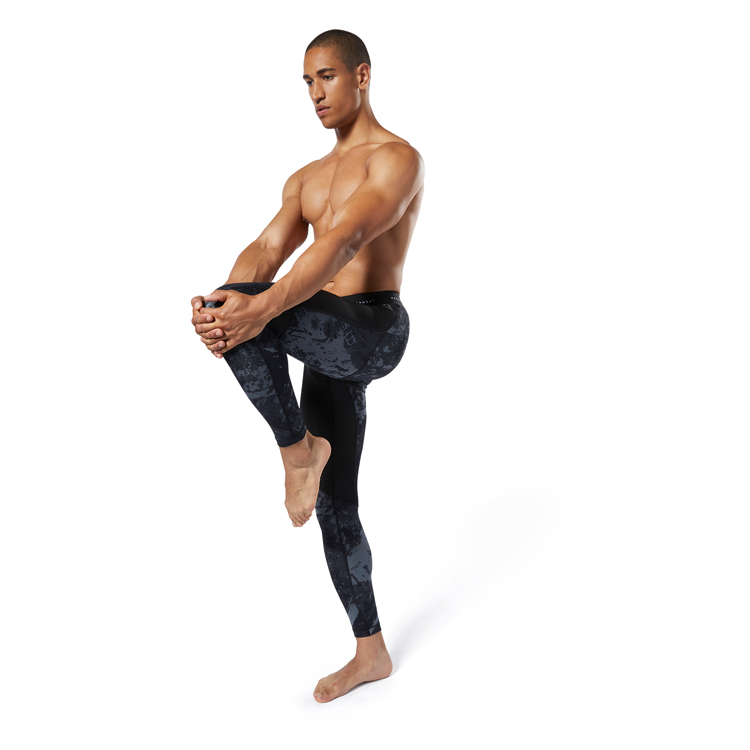 Легинсы Reebok CBT JACQUARD TIGHT S Черный Мужской photo 2