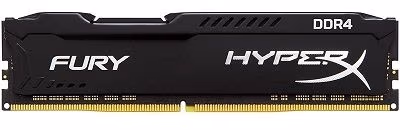 8GB DDR4-3000 Kingston HyperX® FURY DDR4, PC24000, CL15, 1.35V, Auto-overclocking, Asymmetric BLACK heat spreader, Intel XMP Ready (Extreme Memory Profiles)
