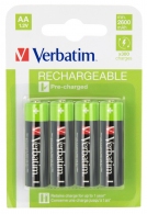 Verbatim Rechargeable Battery AA, 4pcs thumbnav 1