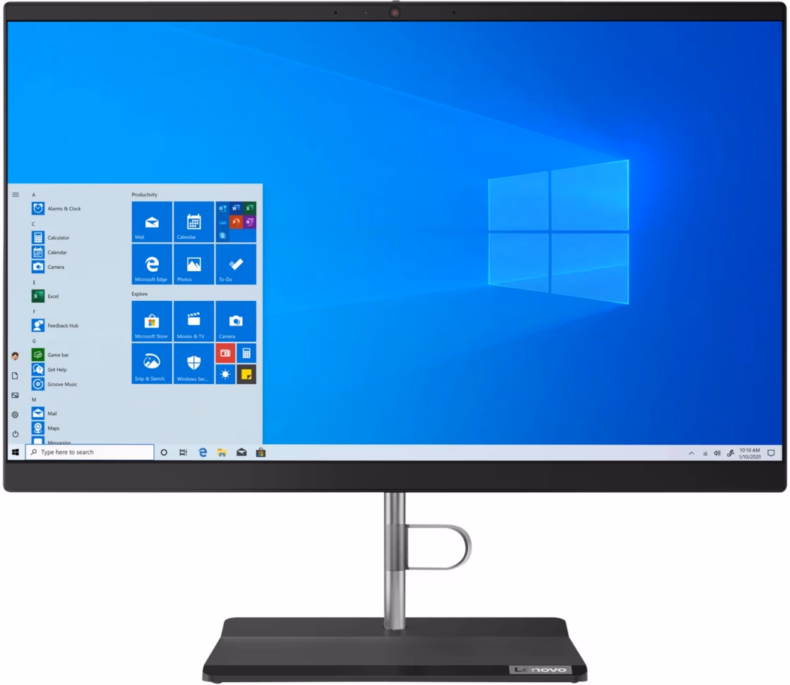 All-in-One PC - 23.8" Lenovo V30a-24IML 23.8" FHD IPS AG Intel® Core i3-10110U, 8GB DDR4 RAM, 256GB SSD M.2 2242 PCIe NVMe, DVD±RW, Intel® Intel UHD Graphics, HD Webcam, WiFi 2X2AC+BT, USB KB&MS, no OS, Black. 
