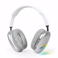 Gembird BHP-LED-02-W,  Bluetooth Stereo Headphones with built-in Microphone,  Bluetooth v.5, Operation distance: up to 10 m in the open air, 400 mAh Li-ion battery, multifunction button, white