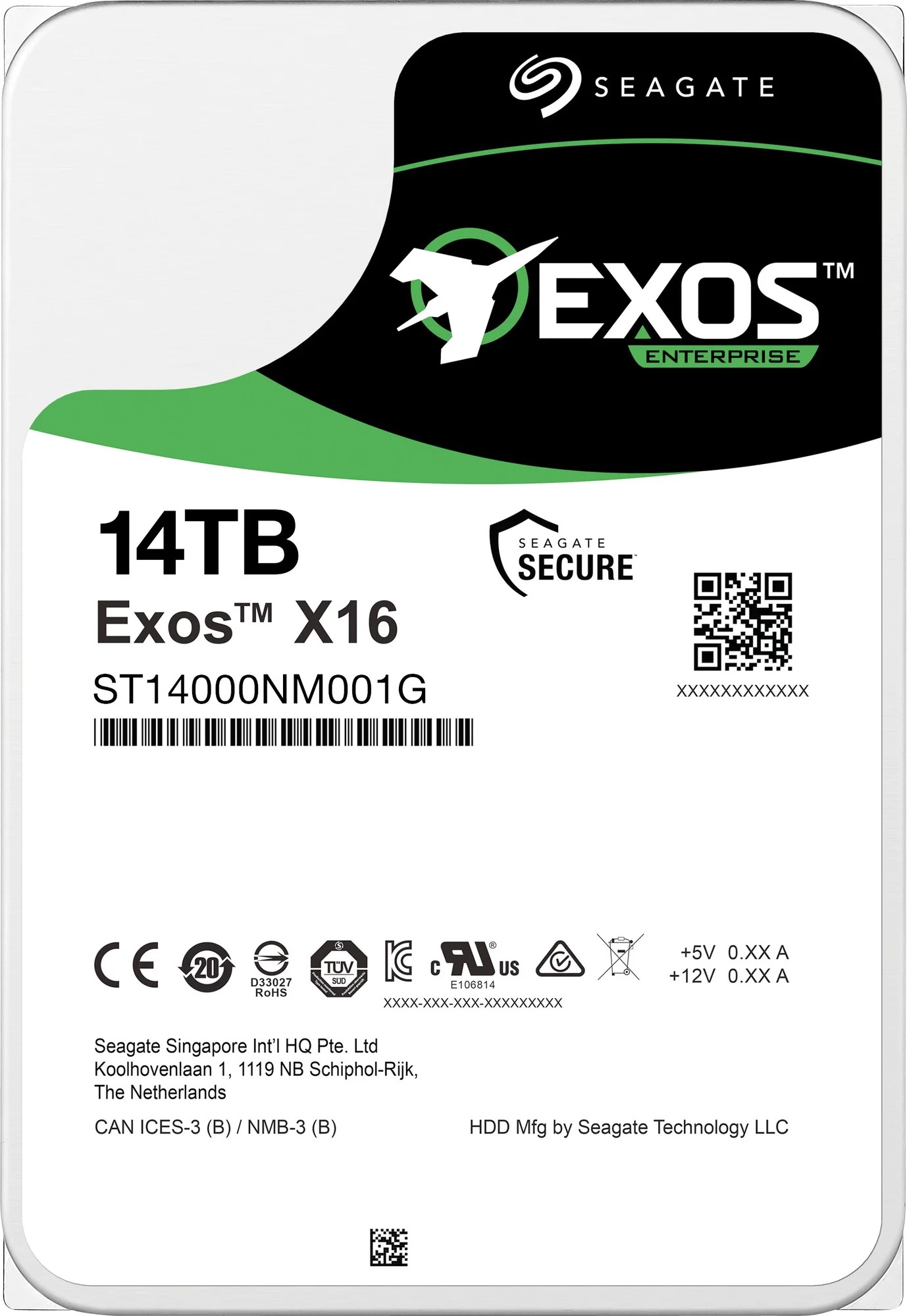 3.5” HDD Seagate Exos X16/ 14.0TB/ 7200rpm/ 256MB/ SATAIII photo 1