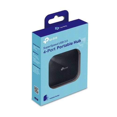 TP-Link UH400 USB Hub,  mini-size, 4 ports, USB 3.0, Built-in USB connector cable photo 3