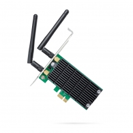 TP-LINK Archer T4E  AC1200 Wireless Dual Band PCI Express Adapter, 867Mbps on 5GHz + 300Mpbs on 2.4GHz, 802.11a/b/g/n/ac, 2 Dual Band detachable аntennas thumbnav 1
