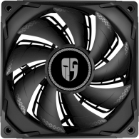 120mm Case Fan - DEEPCOOL Gamer Storm TF series "TF120S BLACK", 120x120x25mm, 500-1800rpm, <17.6~31.3dBa, 64.4 CFM, Hydro Bearing, Radiator fan, 4Pin, PWM, MTBF >40000 hours, Black thumbnav 1
