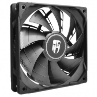 120mm Case Fan - DEEPCOOL Gamer Storm TF series "TF120S BLACK", 120x120x25mm, 500-1800rpm, <17.6~31.3dBa, 64.4 CFM, Hydro Bearing, Radiator fan, 4Pin, PWM, MTBF >40000 hours, Black thumbnav 2