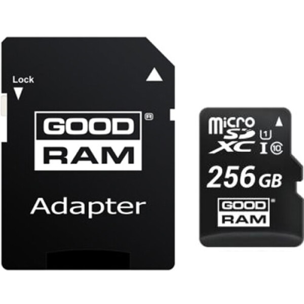 Карта памяти microSD 256GB Goodram M1AA, 90MB/s, + SD adapter photo 1