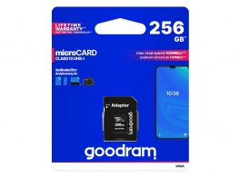 Карта памяти microSD 256GB Goodram M1AA, 90MB/s, + SD adapter thumbnav 2