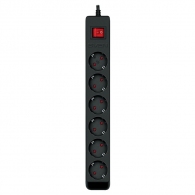 Surge Protector SVEN Optima / 6 Sockets with children protection / 1,8m / Wall mountable / Black thumbnav 2
