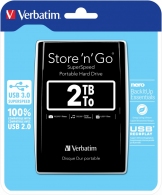 2.5” HDD Extern Verbatim Store 'n' Go G1 / USB3.0 / 2.0TB / Black thumbnav 8