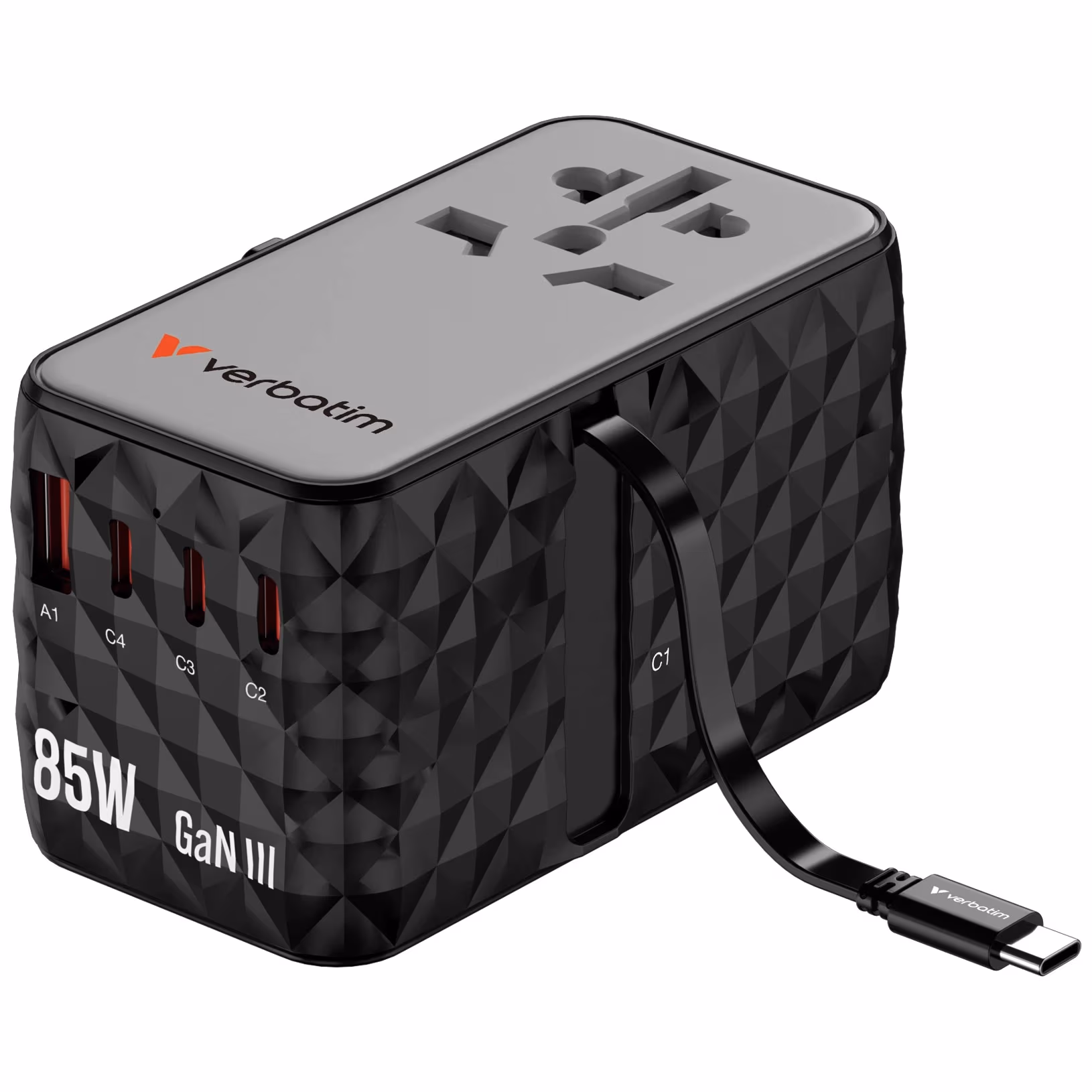 Adaptor universal de calatorie Verbatim GaN III  / 85W 