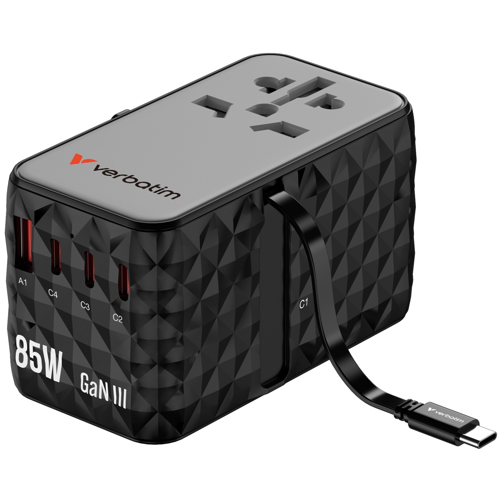 Adaptor universal de calatorie Verbatim GaN III  / 85W photo 1