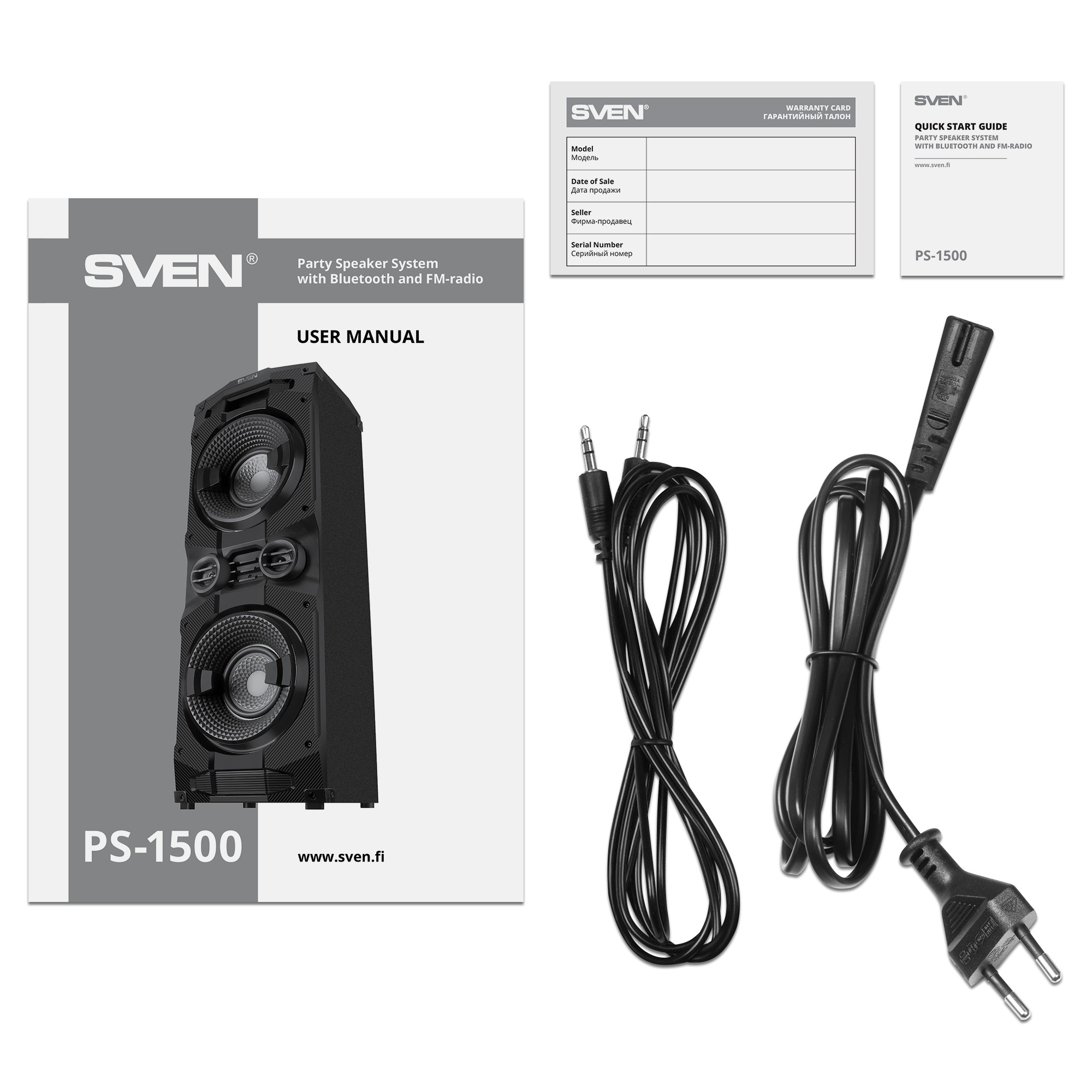 Портативная Колонка SVEN PS-1500 Black / 500W / Bluetooth / NFC / FM tuner / USB photo 10