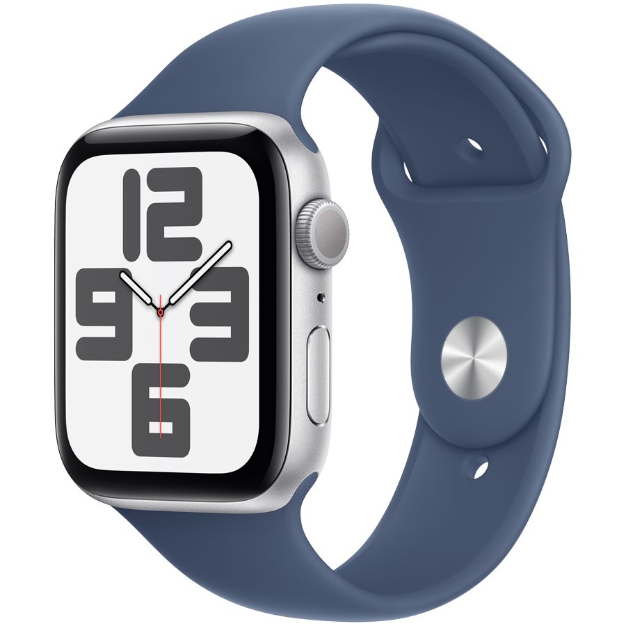 Smart watch Apple Watch SE 2024 GPS 44mm Silver Aluminium Case with Denim Sport Band - M/L (MXER3QI/A) 1 GB 1.78 photo 1