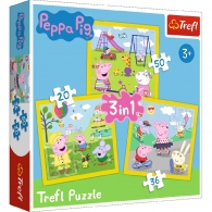 Trefl 34849 Puzzles 3In1 Peppa'S Happy Day thumbnav 1