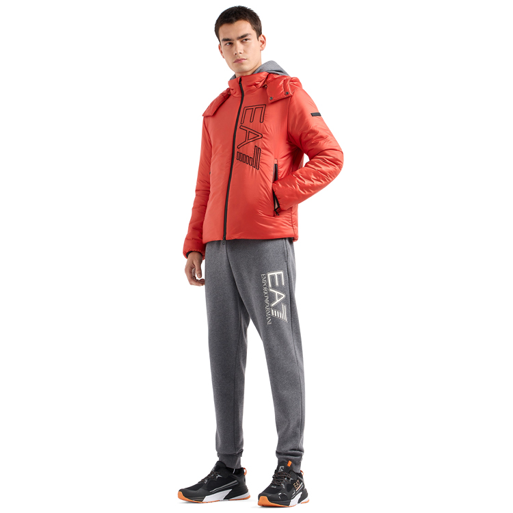 Geacă pt Barbati EA7 EMPORIO ARMANI TECHNICAL FABRIC PADDED JACKET WITH HOOD XS Portocaliu photo 3