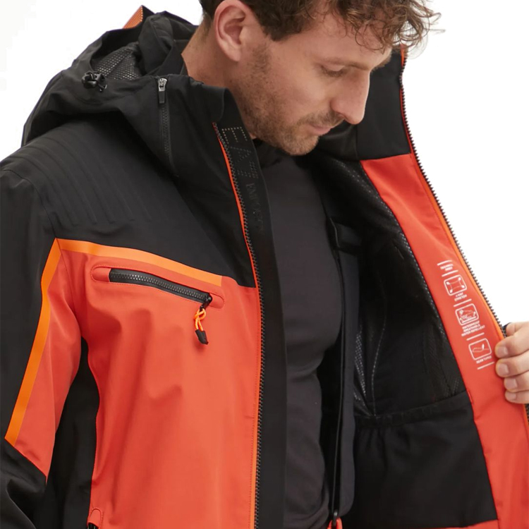 Geacă pt Barbati EA7 EMPORIO ARMANI TECHNICAL SKI JACKET IN PROTECTUM7 S Negru-oranj photo 5