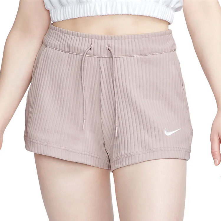 Sorti Nike W NSW RIB JRSY SHORT L Roz Femei photo 3