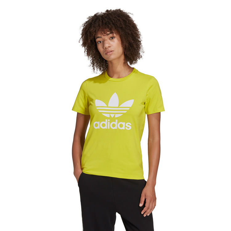 Tricou Adidas TREFOIL TEE    30 Galben Femei photo 5