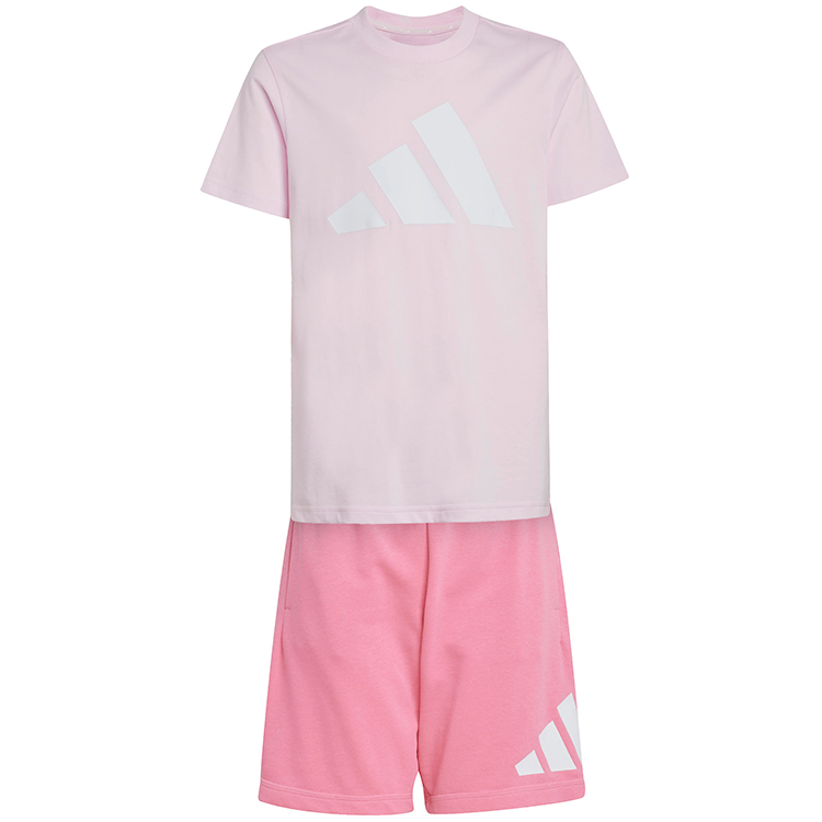 Costum tricou si sorti Adidas J BL T-SET / Femei / 128 / Roz photo 3