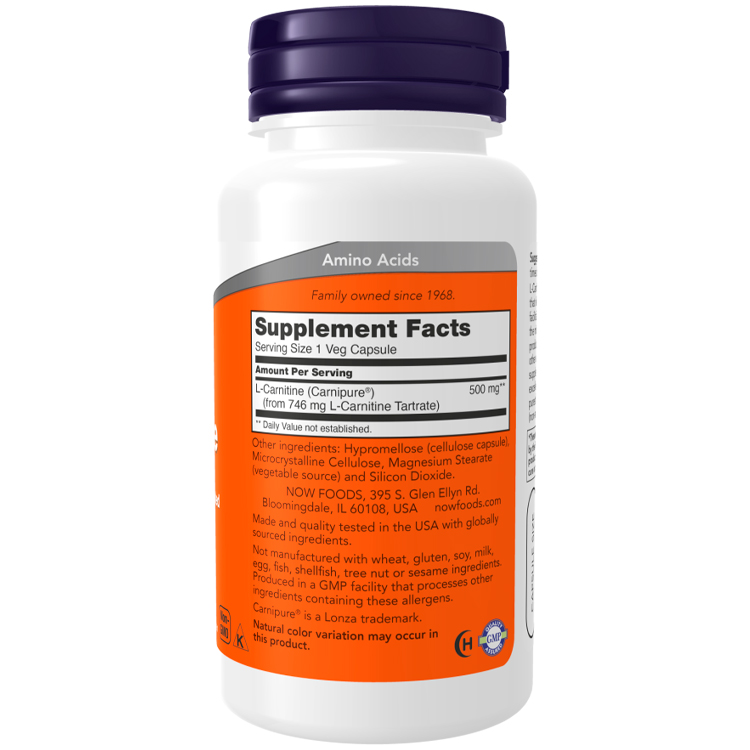 Карнитин Now Sports L-Carnitine, Veg Capsules photo 2