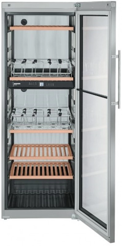 Винный холодильник Liebherr WTpes 5972, 155 бутылок, 192 см, A, Серебристый