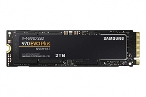 M.2 NVMe SSD 2.0TB  Samsung SSD 970 EVO Plus, PCIe3.0 x4 / NVMe1.3, M2 Type 2280 form factor, Sequential Read: 3500 MB/s, Sequential Write: 3300 MB/s, Max Random 4k: Read /Write: 620,000/560,000 IOPS, Samsung Phoenix, 2GB LPDDR4, V-NAND 3-bit MLC