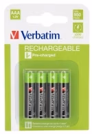 Verbatim Rechargeable Battery AAA, 4pcs