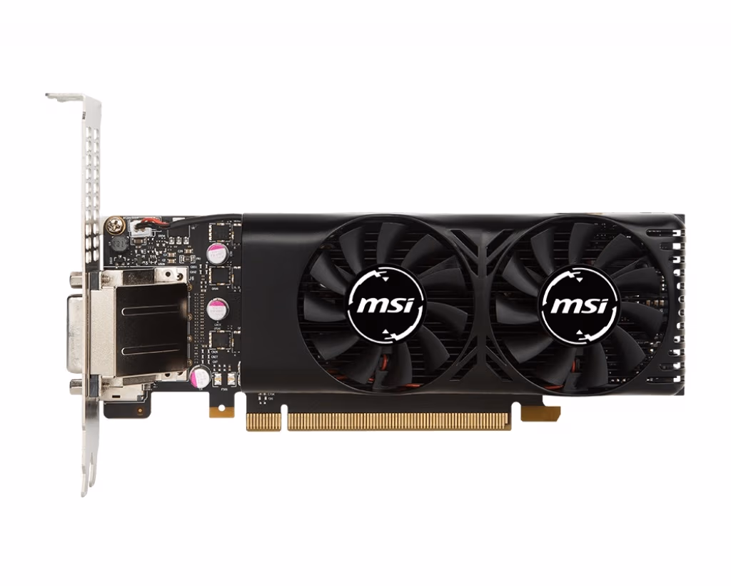 MSI GeForce GTX 1050 Ti 4GT LP / 4GB GDDR5 128Bit 1392/7008Mhz, DVI-D, HDMI, DisplayPort, Dual fan - Thermal Design, Military Class 4 (MIL-STD-810G), NVIDIA G-SYNC, Pascal Performance, Low Profile, Retail 