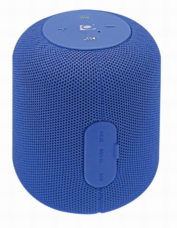 Gembird SPK-BT-15-B, Bluetooth Portable Speaker, 5W RMS, Bluetooth v.5.1, Built-in microphone, microSD, built-in lithium battery - 1200 mAh, FM-radio: power and audio cables are anntena, Blue photo 1