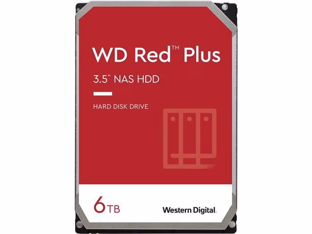 3.5'' HDD 6.0TB  Western Digital WD60EFZX Caviar® Red™ Plus NAS, CMR Drive, 5640rpm, 128MB, SATAIII 