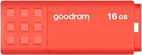 16GB USB3.0 Goodram UME3 Orange, Plastic, Anti-slip design (Read 60 MByte/s, Write 20 MByte/s)