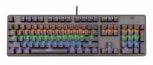 Trust Gaming GXT 865 ASTA  MECHANICAL KEYBOARD, US, quick responding switches, 7 color modes and gaming mode function, 1.8m,  USB, Black