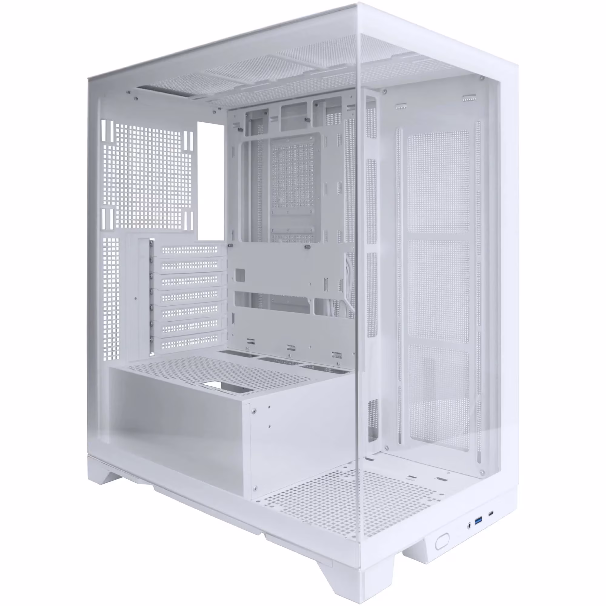 Корпус 1STPLAYER Mi8 / no PSU / Side-Window / 4x120mm / ATX / White