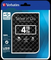 2.5” HDD Extern Verbatim ”Store 'n' Go” / USB3.0 / 4.0TB / Black thumbnav 3