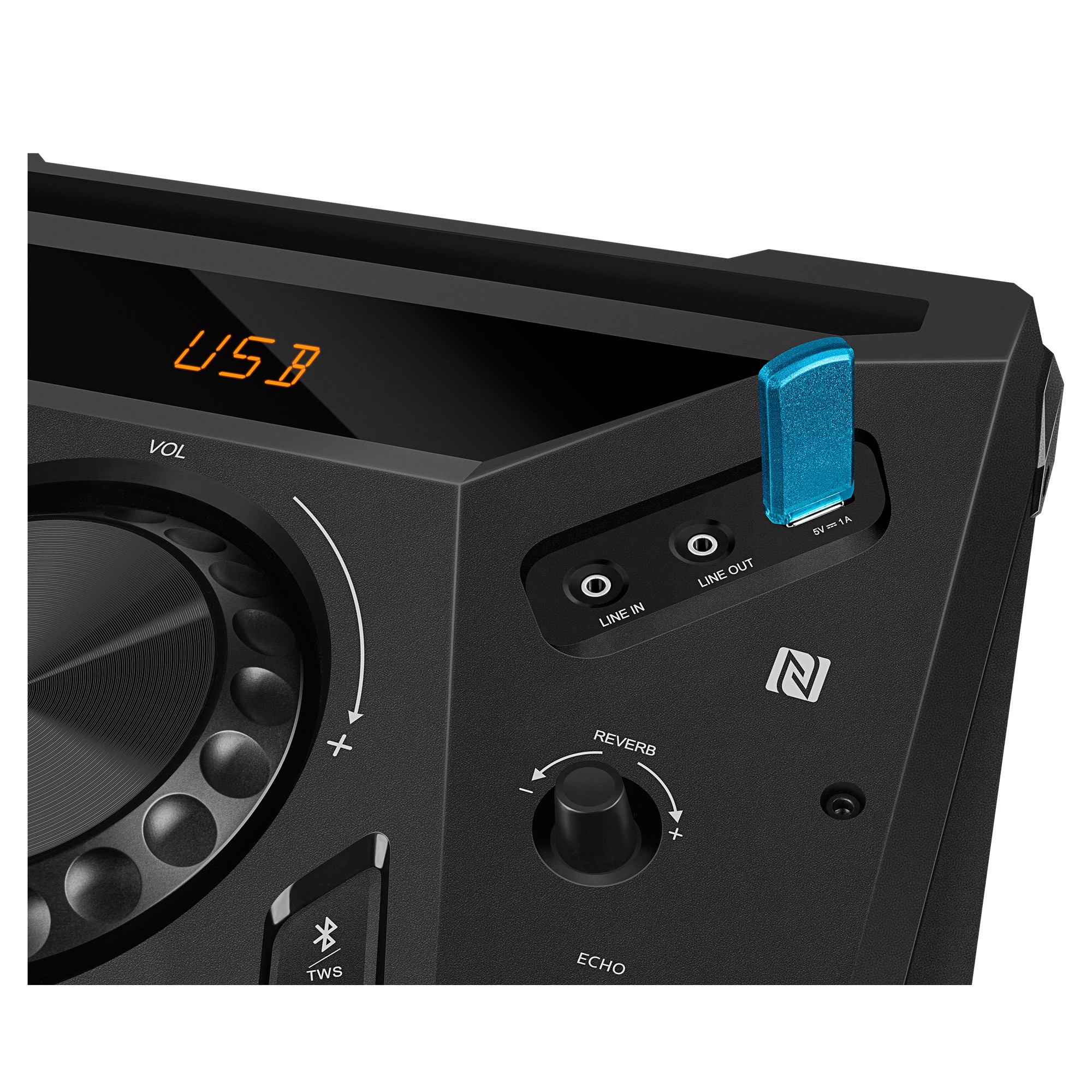 Портативная Колонка SVEN PS-1900 Black / 1000W / Bluetooth / NFC / FM tuner / USB photo 6