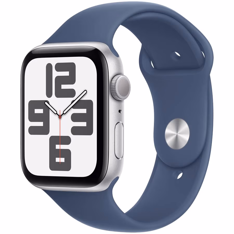 Smart watch Apple Watch SE 2024 GPS 44mm Silver Aluminium Case with Denim Sport Band - S/M (MXEQ3QI/A) 
