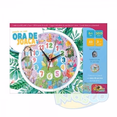 Noriel INT3176 Noriel Puzzle - Puzzle Cu Ceas Animale 