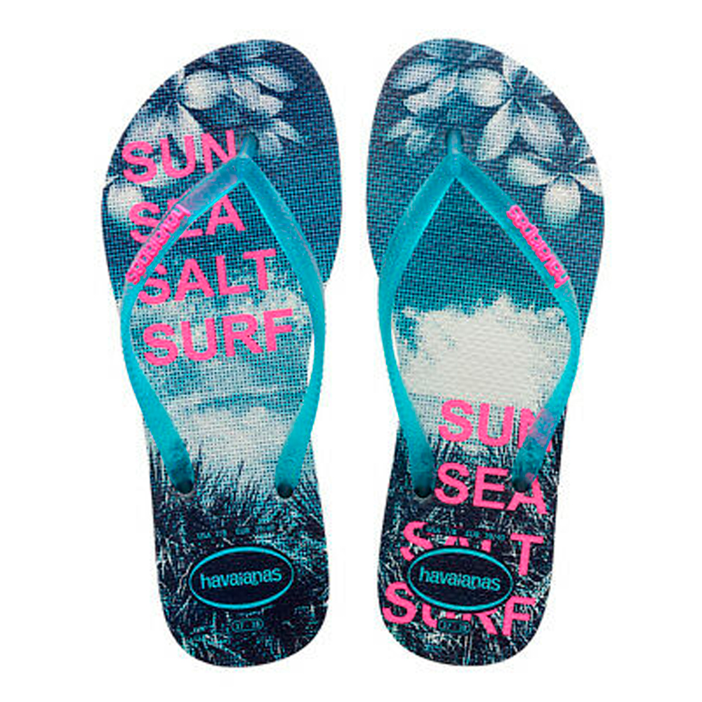 Slapi Havaianas SLIM PAISAGE pt Femei / 35/36 / Turcoaz photo 2