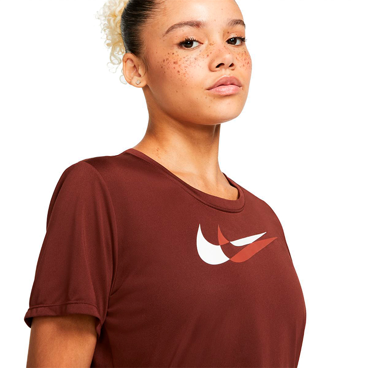 Tricou Nike W NK DF SWSH RUN SS / Femei / XL / Maro photo 3