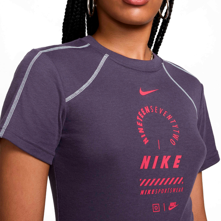 Rochie Nike W NSW DRESS SS FEMME SW M Violet Femei photo 7